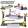 Marumine Bricks MOC Train Crossing Railroad Aisel Model Set Sliding Bar with 53401 Straight Tracks City View Building Blocks Toy 1