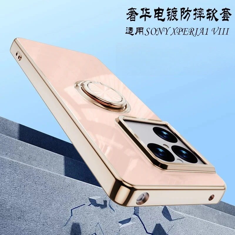 MagSafe Magnetic 360° Ring Electroplated Shockproof Phone Case with Soft Silicone Bumper