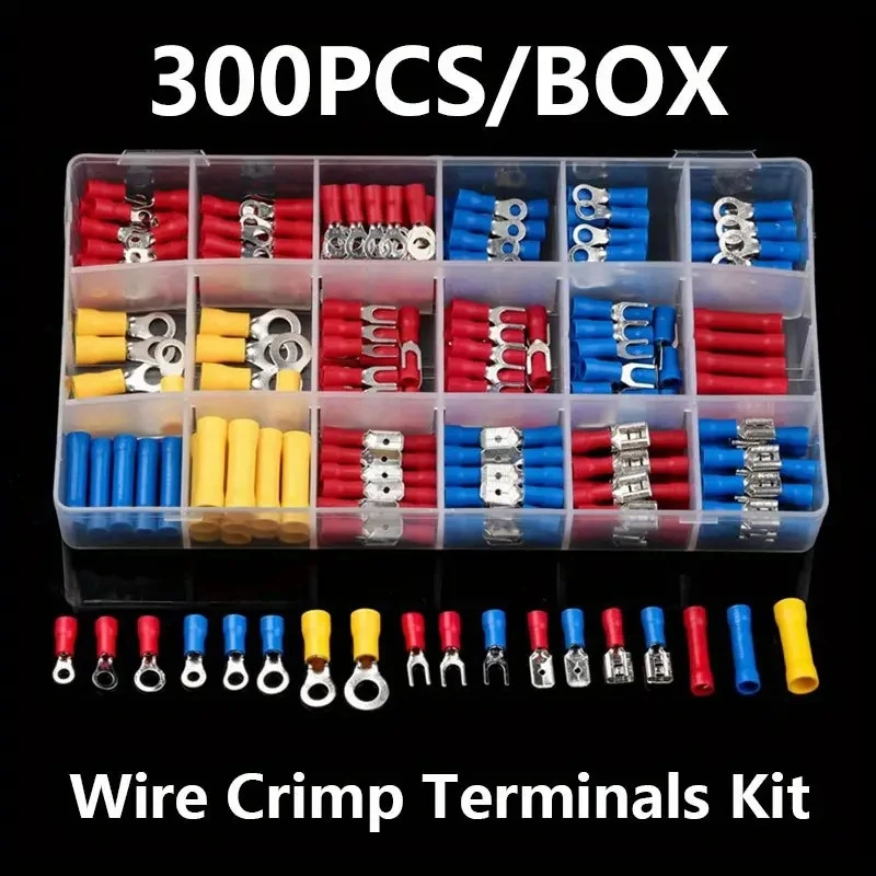 Crimp Connectors 600PCS, 12V Auto Electrical Wire Connectors 0.5-6.0mm²