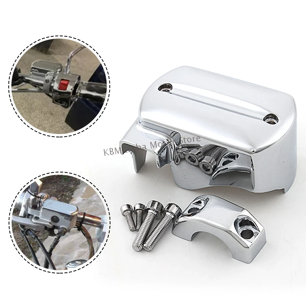 

Motorcycle Chrome Master Cylinder Cover Kit For Yamaha V-Star 650 950 1100 1300 Aluminum Accessories