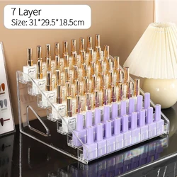 Multi - Layer Acrylic Cosmetic and Jewelry Organizer Display Stand (7 Layers)
