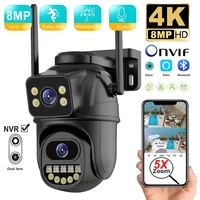 Caméra de sécurité 4K 8MP Zoom 5X double objectif double écran WiFi extérieur Protection à domicile 6MP IP PTZ CCTV caméra de Surveillance vidéo 1