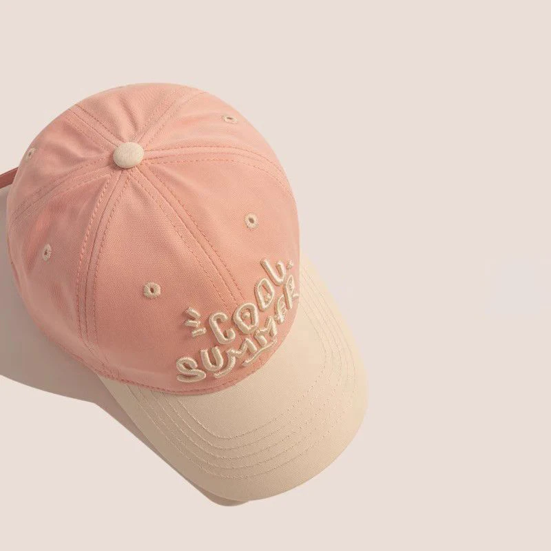 Contrasting Color Children Baseball Hat Kids Sun Shading Duck Tongue Cap Fashion Embroidery Baby Duckbill Hats 2-7Year Boys Girl 2