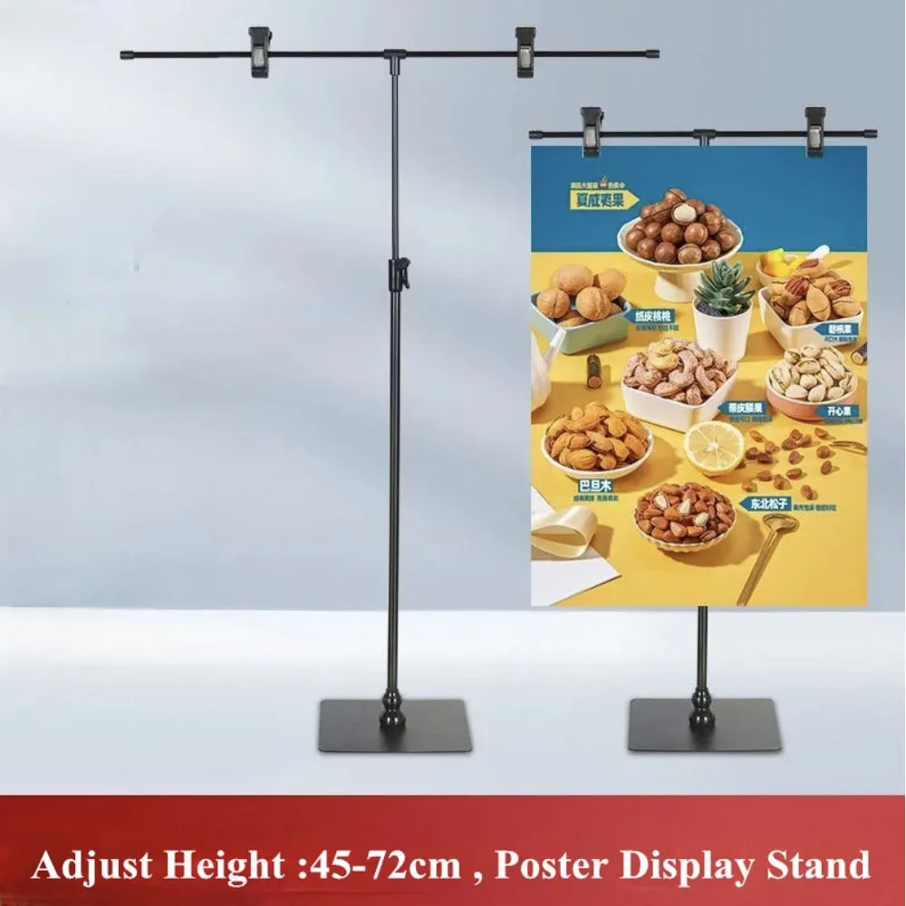 Adjustable Height Supermarket POP Clip Advertising Poster Display Stand Price Label Sign Holder Banner Poster Frame