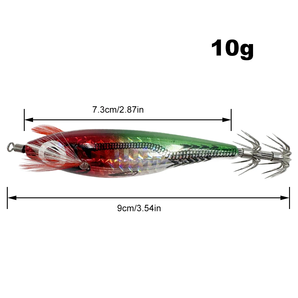 Fluorescent Fishing Lure ABS Octopus Fishing Baits Horizontal Luminous Floating Lure for Night Fishing Freshwater