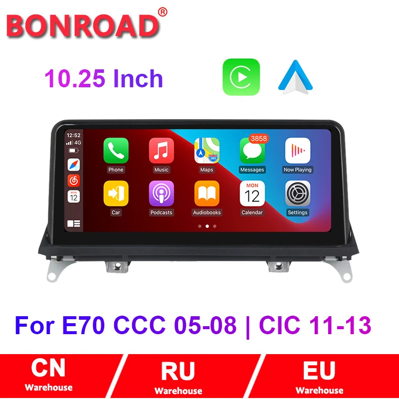Bonroad Linux System E70 Wireless CarPlay/Android Auto Car Multimedia