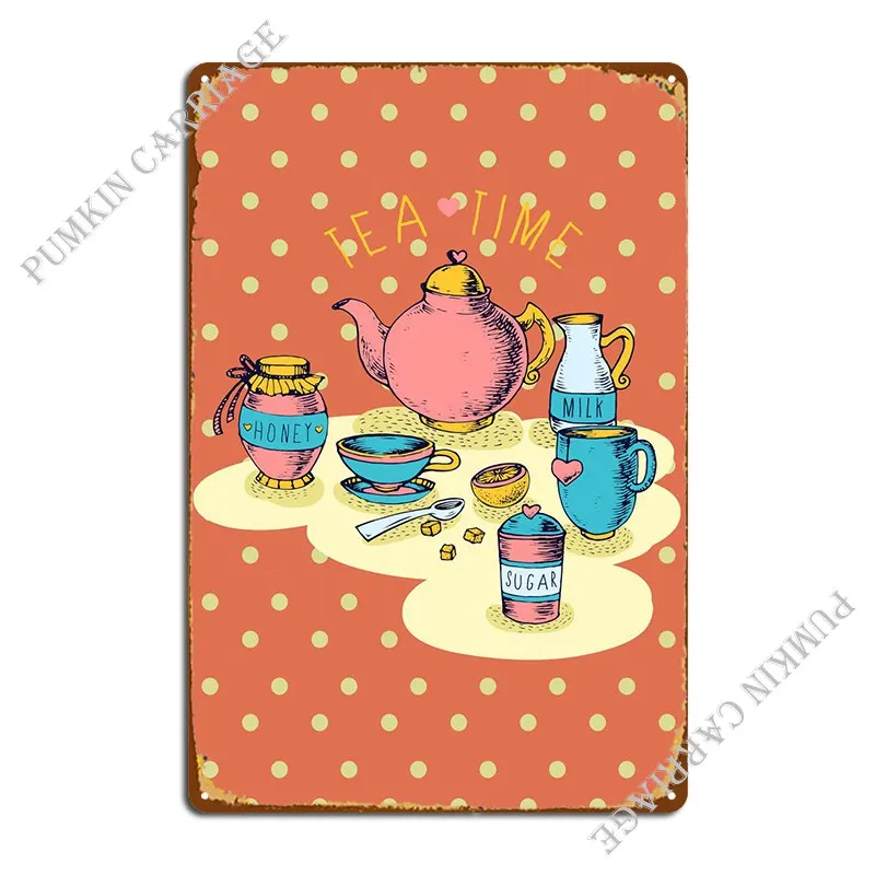 

Vintage Tea Kitchen Metal Signs Home Customize Garage Classic Tin Sign Poster