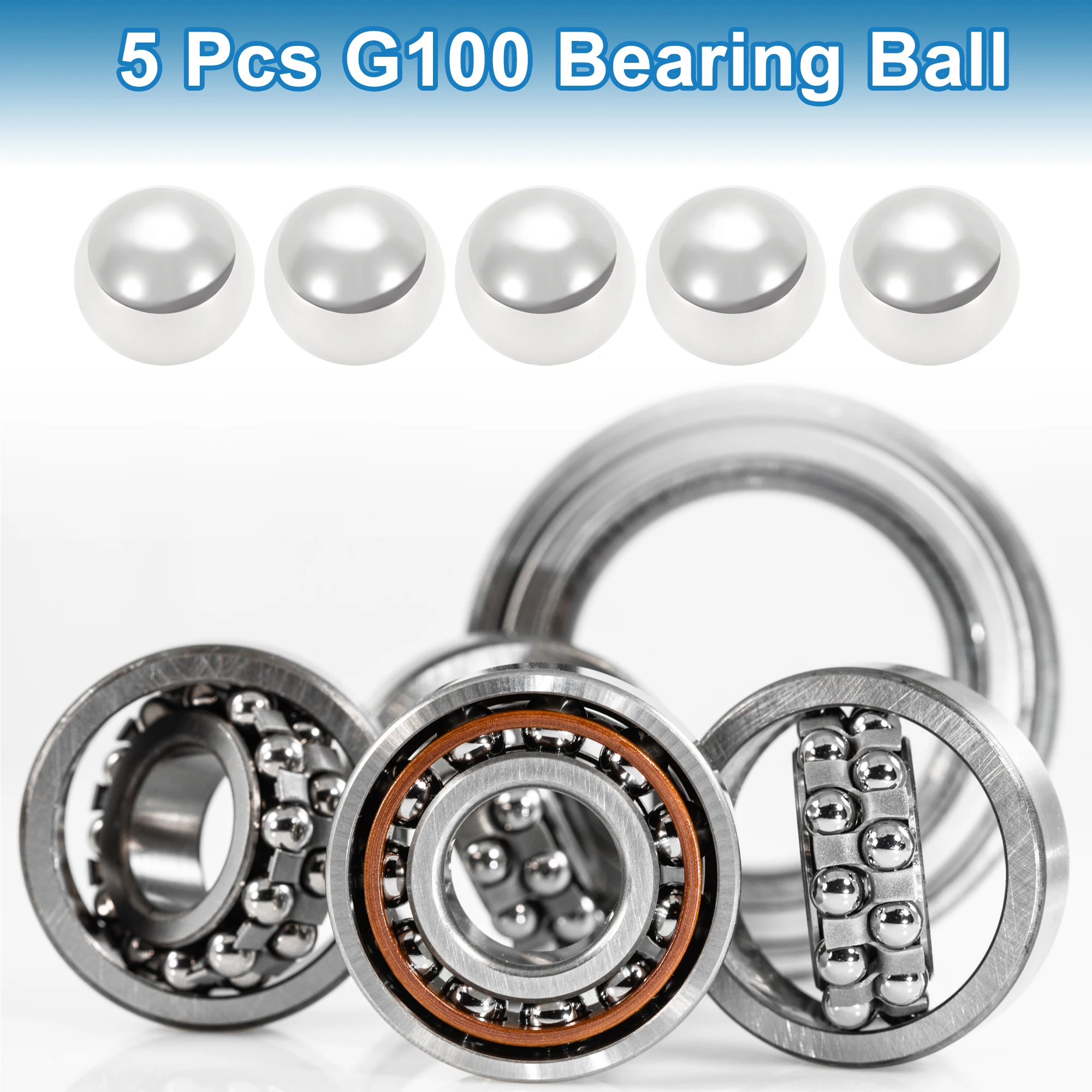 X Autohaux 28mm 베어링 볼 베어링 스틸 G100 정밀 볼 실버 톤 5개
