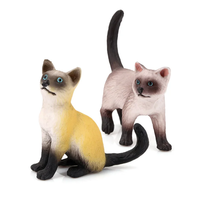 Simulation siamesische Katze Desktop Ornament Kätzchen Modell Haustier Katzen Home Dekoration