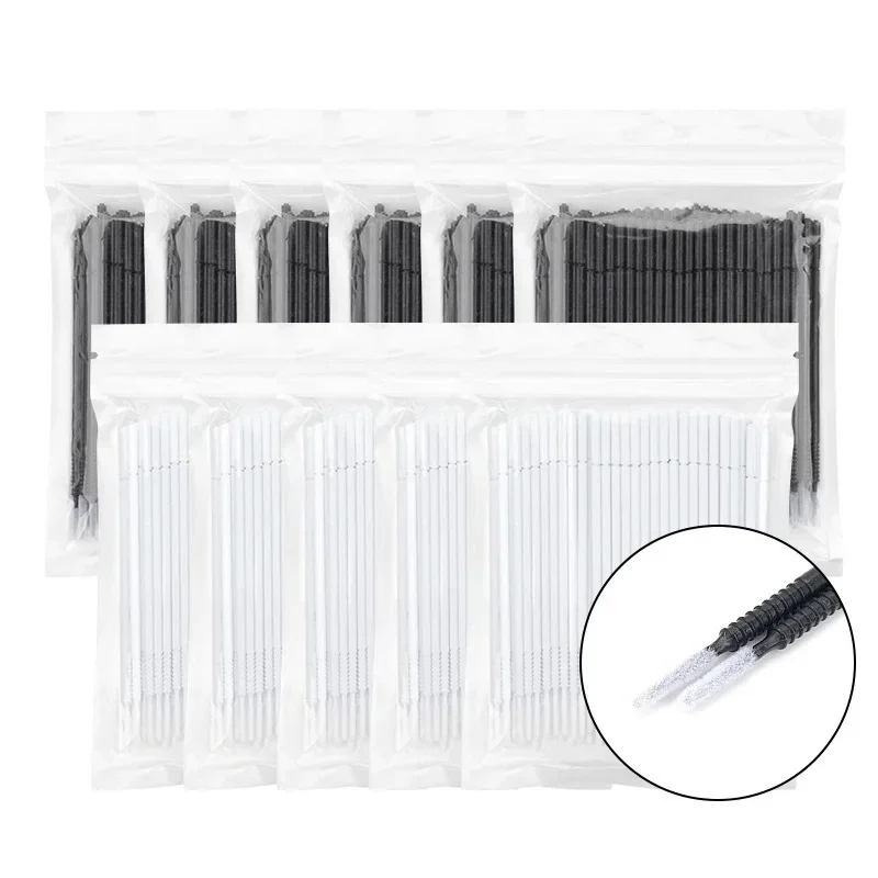 100 Pcs Disposable Spiral  Mascara Wands Micro Brush Handle Microbrush Applicator Lashes Brushes Eyelash Extension Makeup Tools