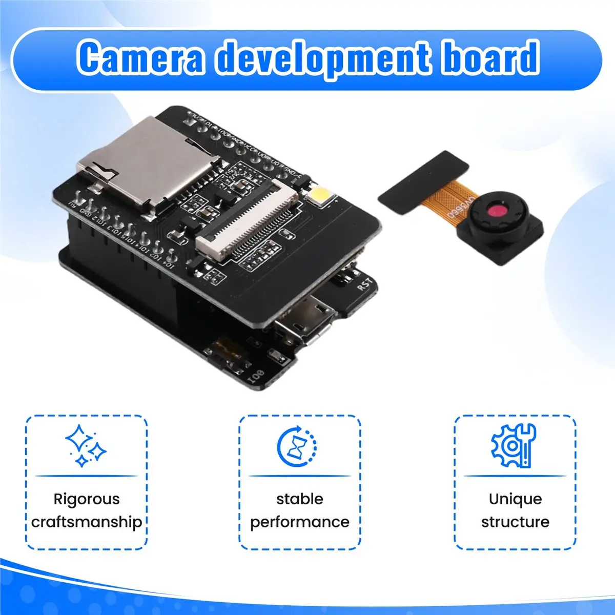 A10R ESP32-CAM W-BT 보드 ESP32-CAM-MB 마이크로 USB-시리얼 포트 CH-340G (OV2640 2MP 카메라 모듈 포함)