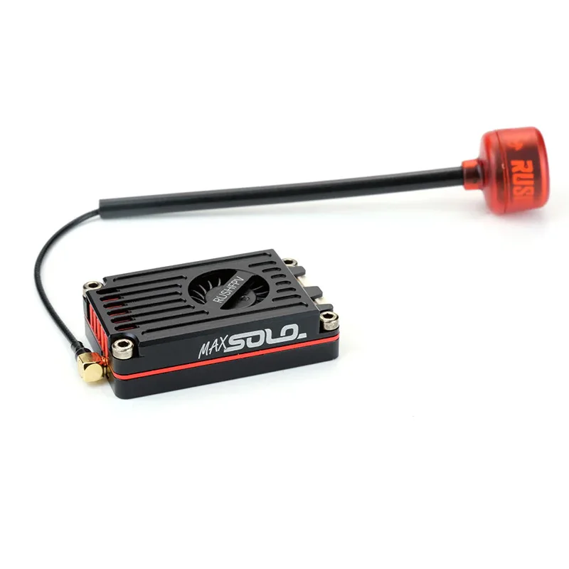 RUSH TANK MAX SOLO 5.8GHz 2.5W High Power 48CH VTX Video Transmitter Cooling Fan with CNC shell For RC FPV Long Range Fixed-wing