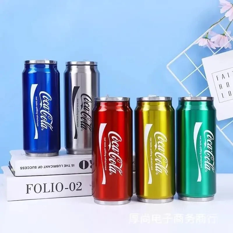 창의적인 단열 빨대 컵, 사무용품, 물병 보온병 커피, 휴대용 여행 컵, 스테인리스 스틸 진공 플라스크, 350ml