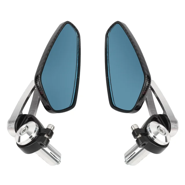 7/8" 22mm CNC Motorcycle Rearview Mirrors Universal Clear Glass Scooter Bar End Handlebar Mirror Rear View Mirror Accessories