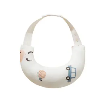 Cotton Neck Support Pillow Curved Design Adjustable Sleeping Pillow Hidden Zipper Removable Pillowcase Nursing Pillow