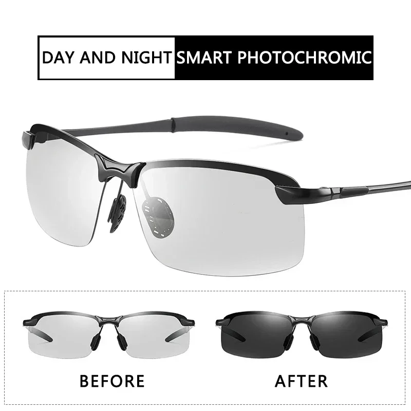 Photochromic Sunglasses for Men Polarized Chameleon Glasses Change Color Sun Glasses Day Night Vision Driving Eyewear UV400 polarized sports glasses polarized glasses women sunglasses uv protection glasses pixel sunglasses