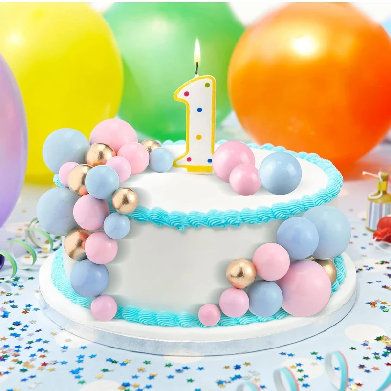 32 Stücke Ball Kuchen Topper Picks DIY Cupcake Einsatz Topper Kinder Geburtstag Party Junge Mädchen Geschlecht Offenbaren Dekoration Baby Dusche hochzeit – Detail 4