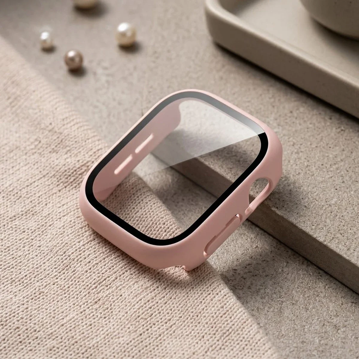 Premium Tempered Glass and Case Screen Protector with Bumper for Smartwatch Accessories
