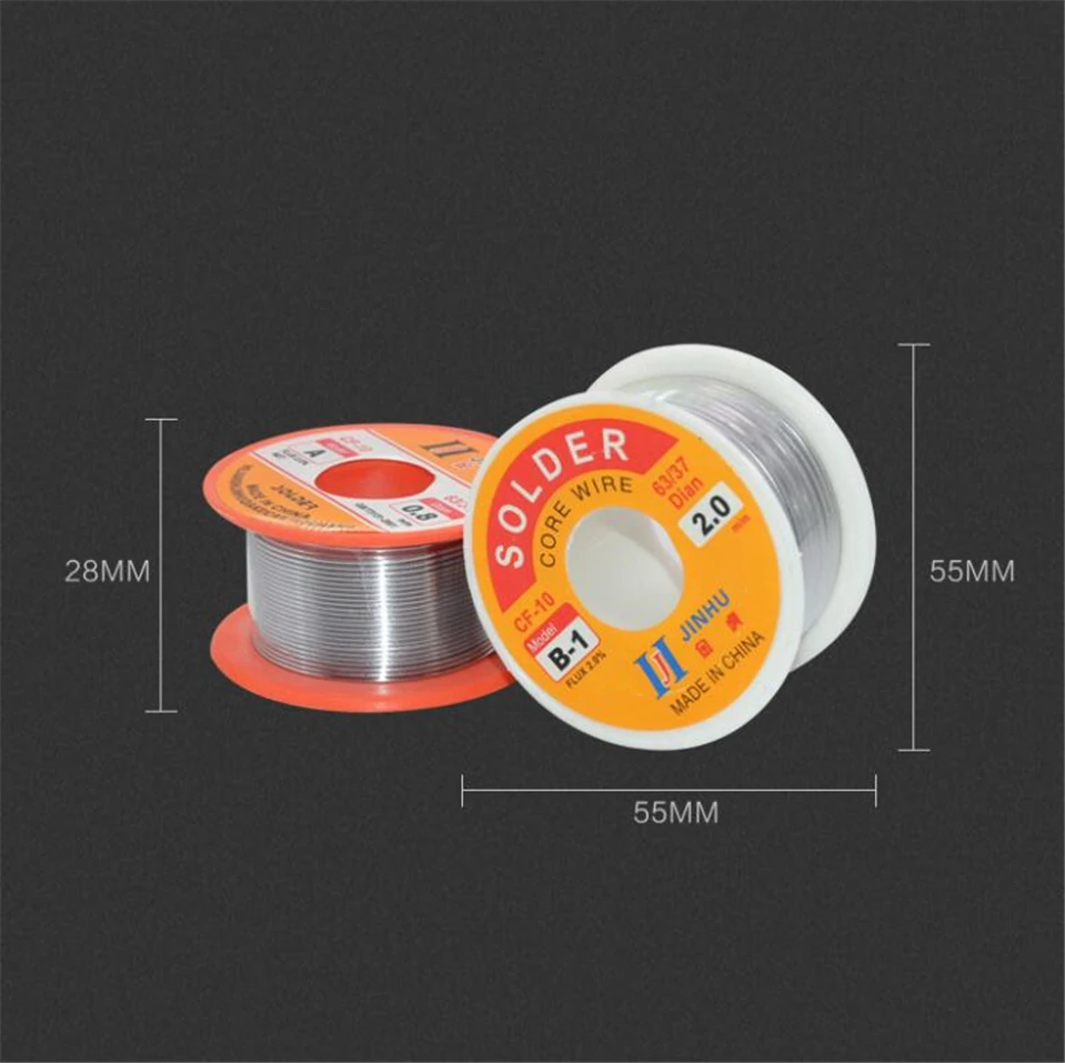 0.3/0.4/0.5/0.6/0.8/1/1.2/1.5/2.0mm 50/100g 2.0% cyna ołów cyna do lutowania Melt rdzeń żywiczny lutowane drut lutowniczy Roll