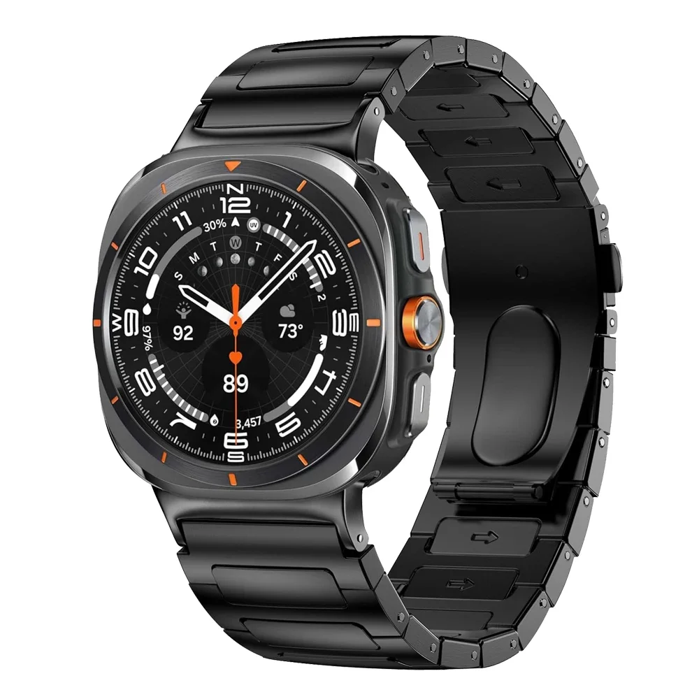 Premium Stainless Steel Link Bracelet for Smartwatches - No Gap Design
