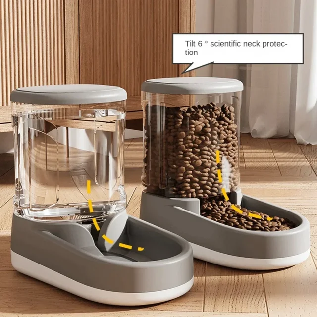 Automatic Pet Water & Food Dispenser - Gravity Flow Feeder for Cats & Dogs 5