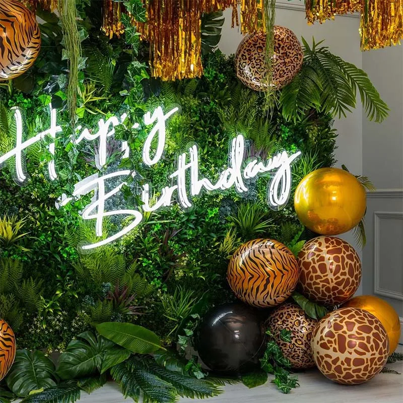Cartoon Tier folie Luftballons Affe Löwe Zebra Tiger Elefant für Kinder Geburtstag Dschungel Safari Wald Tier Party Dekorationen – Detail 8