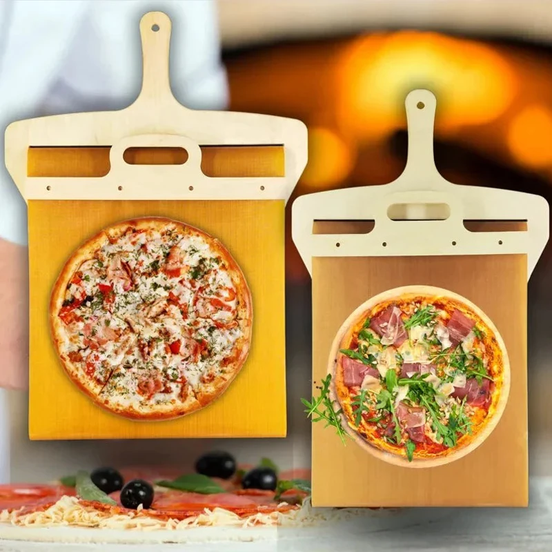 Sliding Pizza Peel Non-stick Wooden Pizza Transfer Shovel Handle Baking Tool Tray Baking Tool kitchen accessories