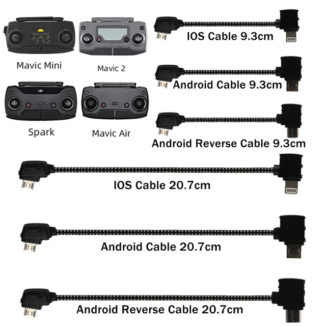 Data Cable for DJI Mavic Pro/Mini/SE/Air/2 Pro Zoom/Spark Drone Remote  Controller