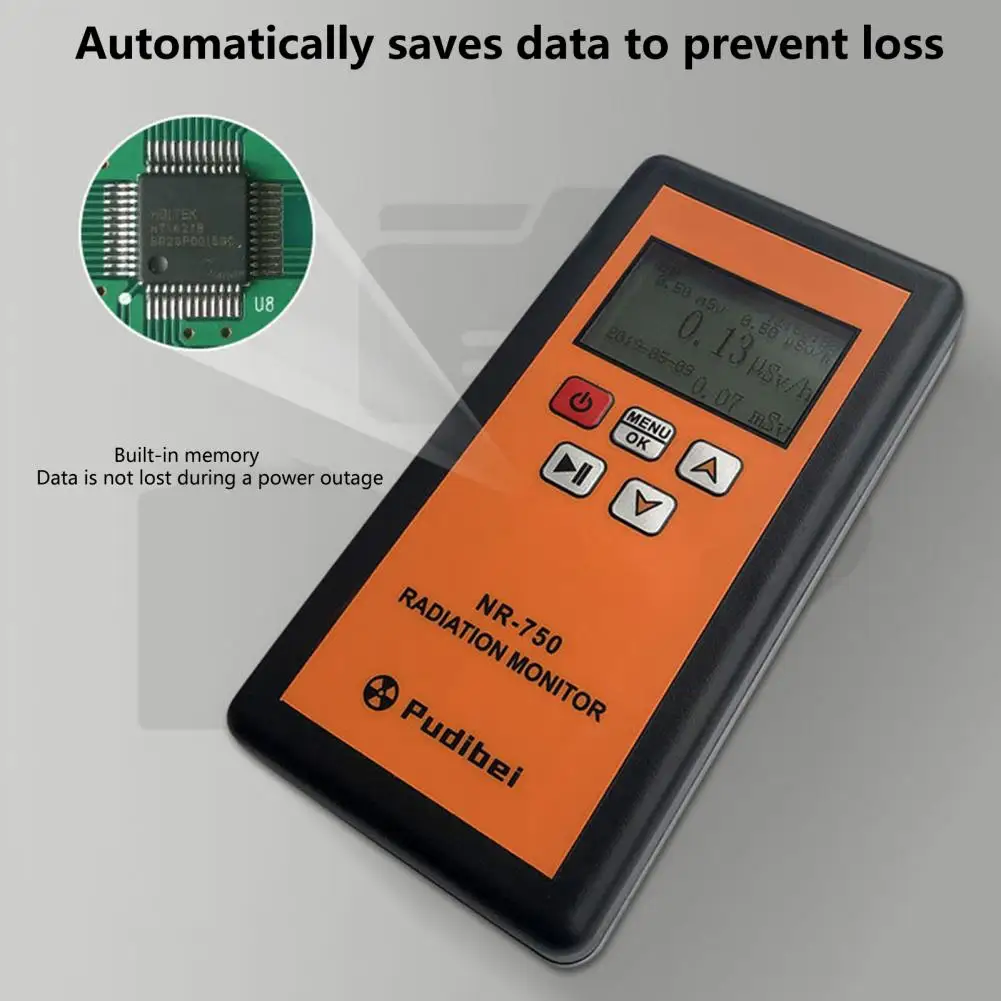 Digital Radiation Tester Automatically Saved LCD Display Accurate Real-time Monitoring High Performance Radioactive Detector