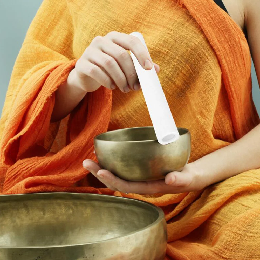 

Singing Bowl Mallet Leather Suede Striker Hollow Sound Bowl Stick Portable Meditation Mallet