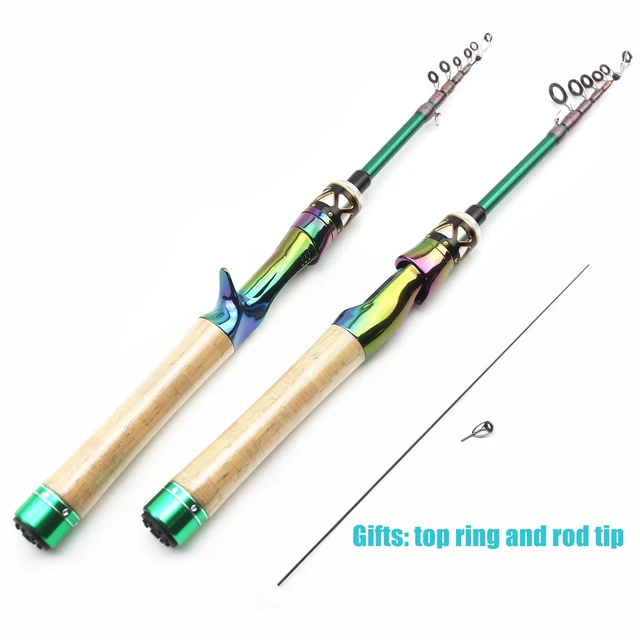 Fly Fishing Rod 1.68m Colorful Solid Tip Trout Lure Fishing Rod Slow 2-8g  Carbon Spinning/Casting Rod Ultralight Fishing Pole Fishing Pole (Color :  Spinning Rod, Size : 168cm) : : Sports 