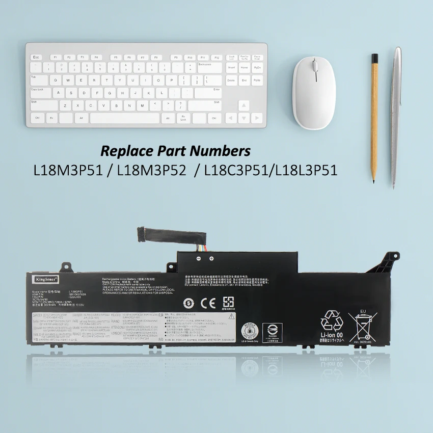 KingSener L18M3P51 L18M3P52 Laptop Batterie Für Lenovo ThinkPad E490S 02DL000 SB10K97640 02DL002 L18C3P51 L18S3P51 11,25 V 42WH