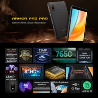 Ulefone Armor Pad Pro,16 Гб+128 Гб,NFC Rugged Tablet,7650 мАч,IP68/IP69K,Stereo Dual Speakers,32MP Camera,8.0 Inch HD+Display 2