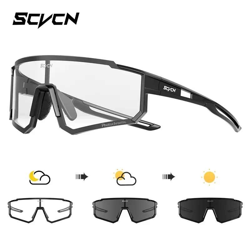 Photochromic Sunglasses for Outdoor Activities - Windproof Cycling and Hiking Glasses for Men and Women