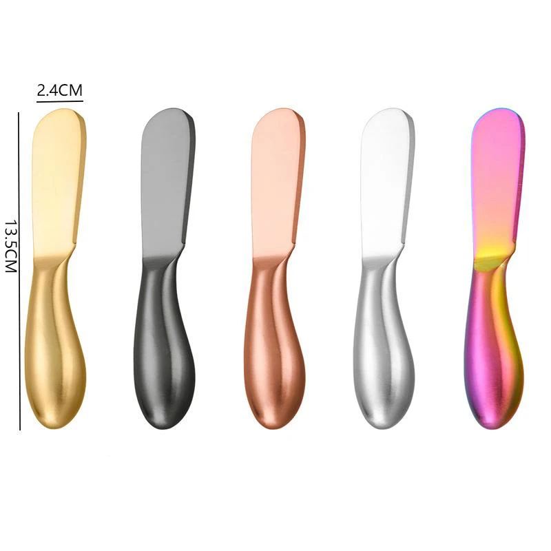 Stainless steel butter spatula set Household baking tools Suitable for spreading jam cheese butter pizza cake dessert