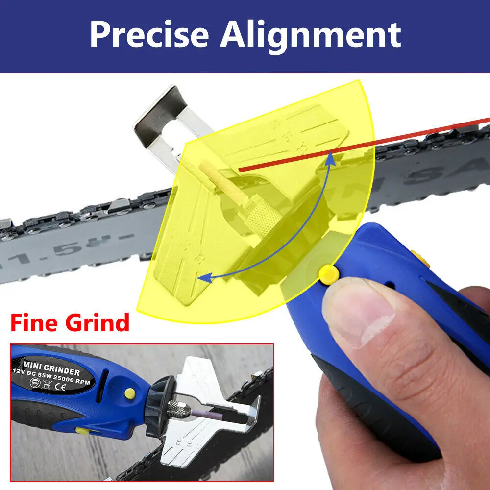12V Electric Chain Grinding Machine Chain Saw Sharpener Chainsaw Electric Grinder AC 220V Chainsaw Sharpener File Pro Tool