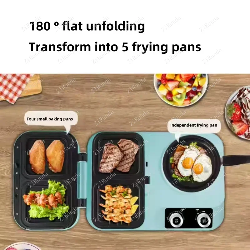 220V multifunctional breakfast machine for grilling, frying, grilling, and making waffles 5