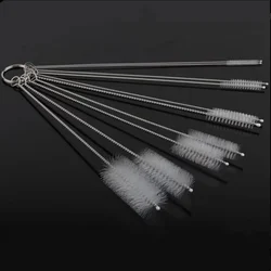 10 - Piece Reusable Multifunctional Bottle Cleaning Brush Set (10p Transparent)