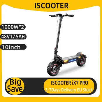 Monopattino elettrico iScooter iX7Pro da 10 pollici, 2000W, doppio motore, fuoristrada, 17.5Ah, con APP