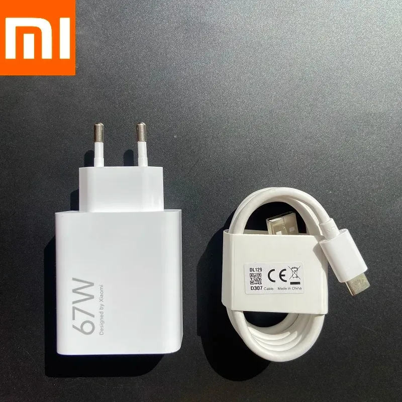 For Xiaomi 67W turbo Fast Charger EU QC 4.0 Type C Cable For Xiaomi Mix Fold