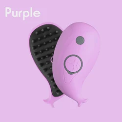 Enhanced Pet Grooming 3-in-1 Electric Spray & Massage Brush (Purple Whale)