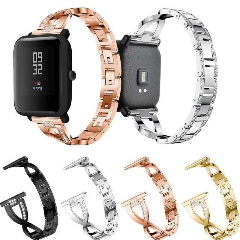 Luxury Stainless Steel Alloy Watchband - 20mm Elegant Metal Bracelet Strap