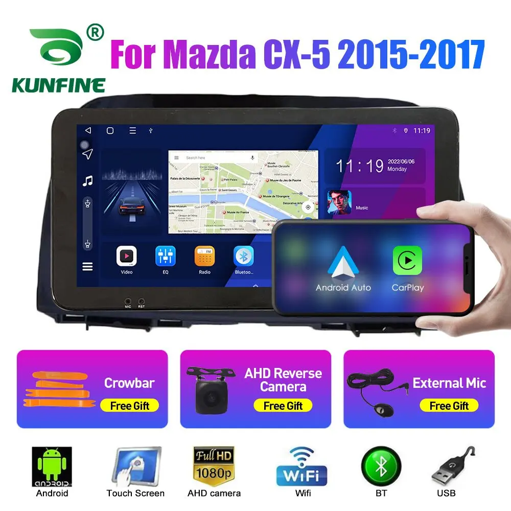 

Автомобильный радиоприемник 10,33 дюйма для Mazda CX-5 2015-2017 2Din Android Восьмиядерный автомобильный стерео DVD GPS навигатор плеер QLED экран Carplay