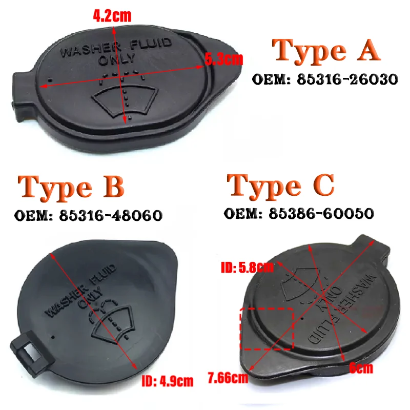 JEAZEA Fluid Reservoir Tank Bottle Cap Lid for Toyota RAV4 Highlander Venza 2009-2012