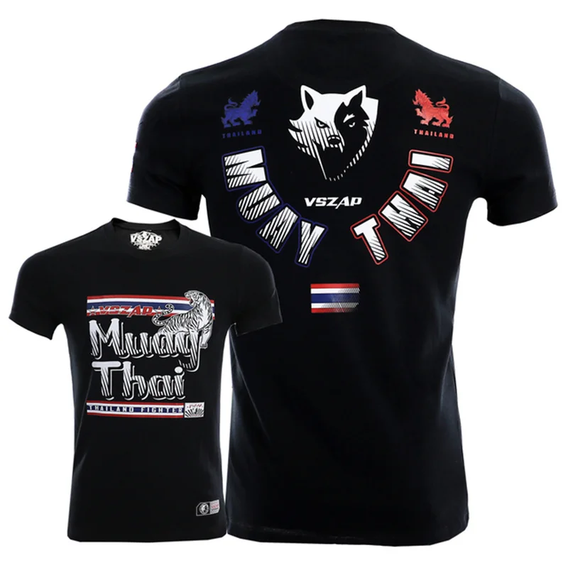 

3D Printed Fighting Muay Thai Graphic Men's T-shirt Fashionable Boxing Training Suit Summer Sport Casual Short Sleeve O-neck Top