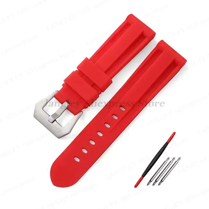 Versatile Silicone Rubber Watch Band - Sporty Replacement Wristband