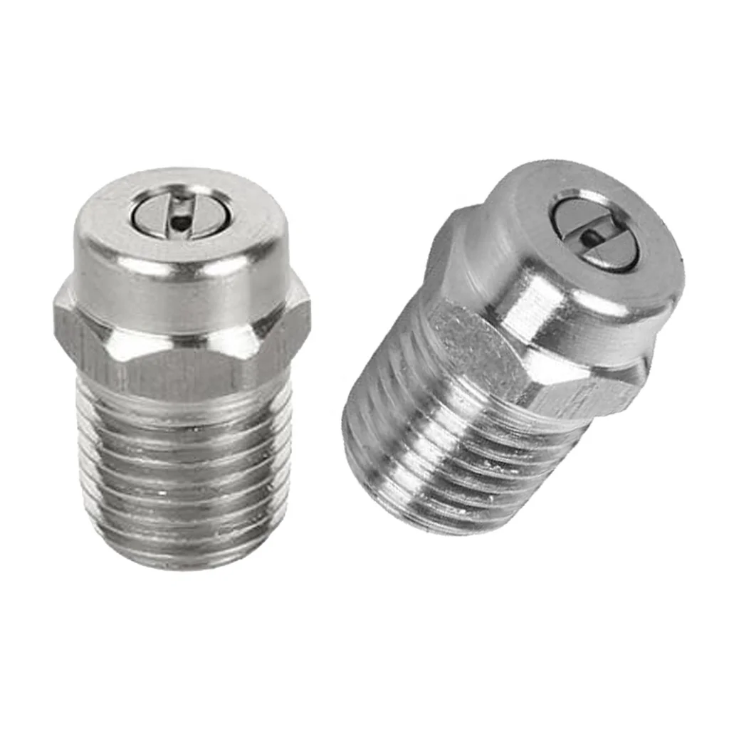 Accessori Per Idropulitrice Ad Alta Pressione Da 1/4 "Punte Per Ugelli Per Ventola A Spruzzo In Acciaio Inossidabile Testa Rotante Turbo