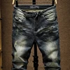 Jeans Mens Denim Pants Slim Fit Retro Stretch 2024 Spring and Autumn Trousers for Man Streetwear Moto Biker Jeans High Quality 4