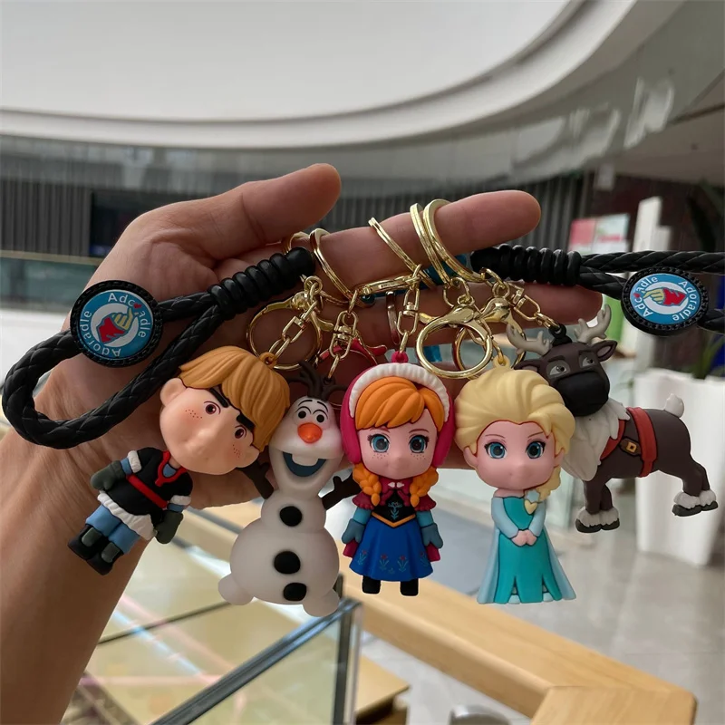 

Frozen Princess Elsa Keychain Fashion couple key chain Car key pendant Creative bag pendant
