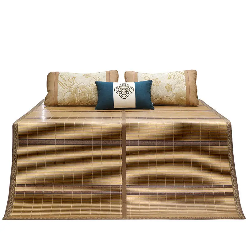 

Mat Bamboo Mat 1.8m bed 1.5m household double bed Double-sided dual-use foldable 1.2 summer mat student dormitory
